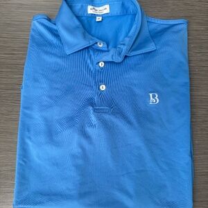 Peter Millar Mens Size M Blue The Breakers Polo Shirt Short Sleeve